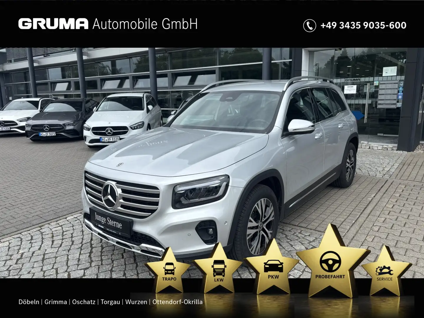 Mercedes-Benz GLB 180 GLB 180 d Progr.Advanced+7Sitze+AHK+Distronic+++ Argent - 1