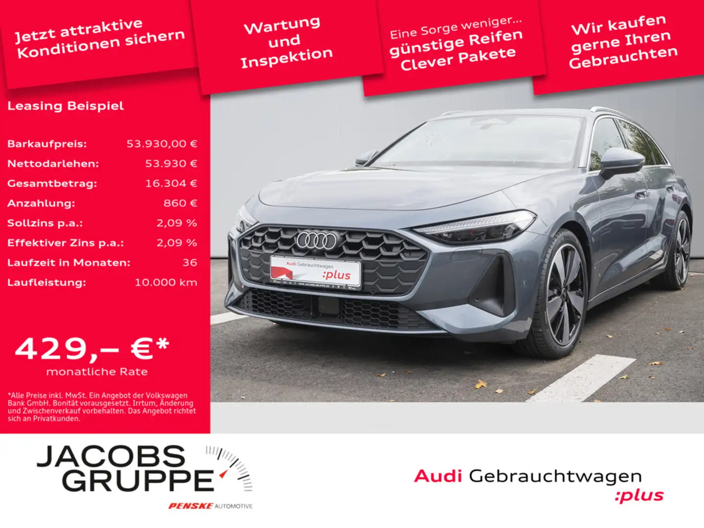 Audi A5 Avant TFSI S-tronic AHK, Area View, HUD, M Blau - 1
