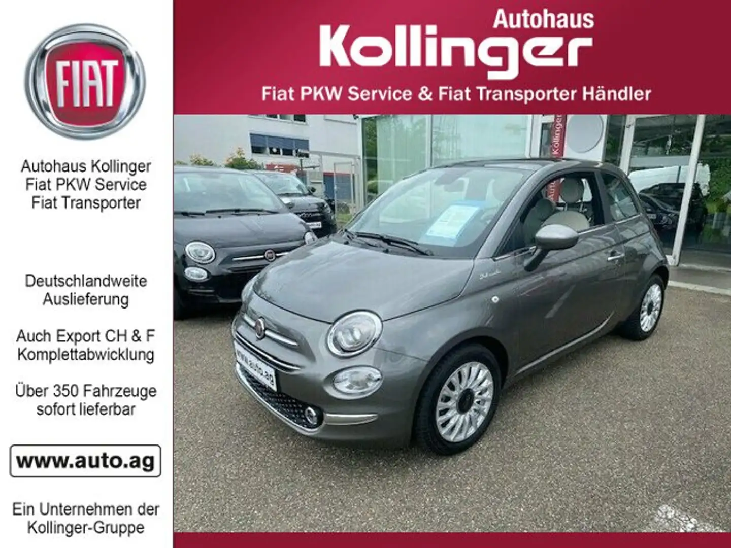 Fiat 500 1.0 DOLCEVITA PANO*NAVI*PDC Gris - 1