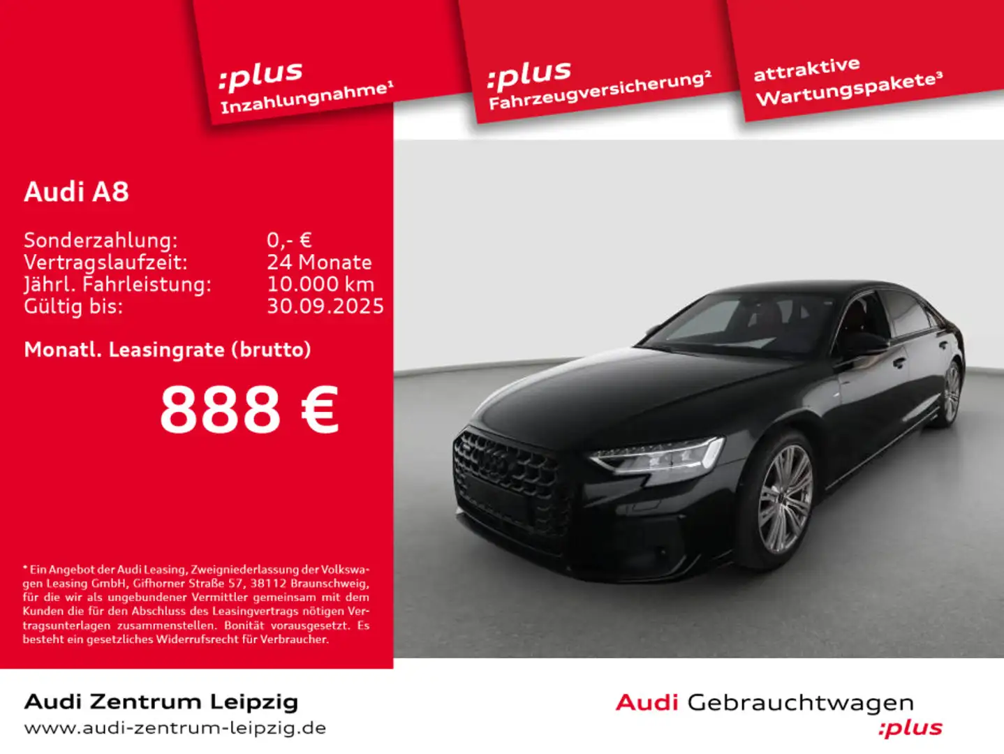 Audi A8 L 60 TFSIe qu. S-line *dig.Matrix*HuD*Air* Schwarz - 1
