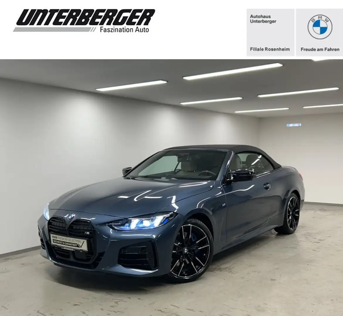 BMW 440 M440d xDrive Cabrio M Sportpaket DA. Prof. PA. Plu Bleu - 1