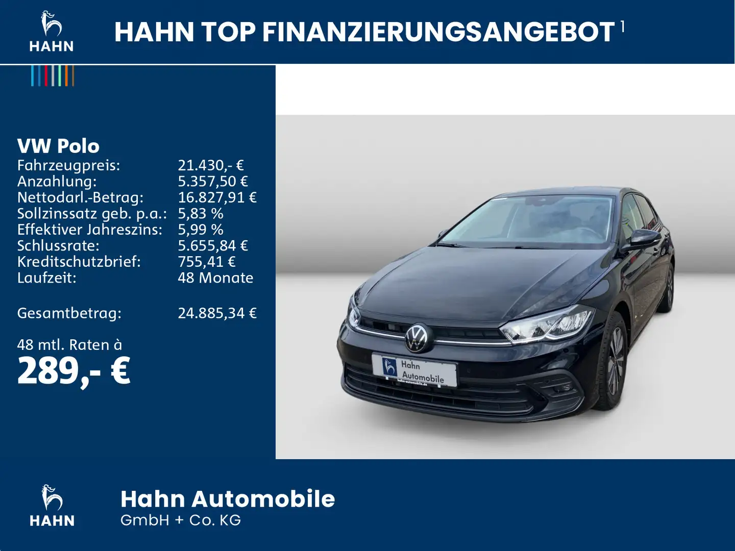 Volkswagen Polo 1.0TSI Move LED AppConnect PDC Climatr. All Schwarz - 2