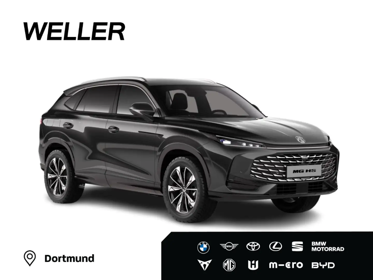 MG HS 1.5T Luxury *LED*360°*Leder*ACC*el Heck*Navi* Zwart - 1