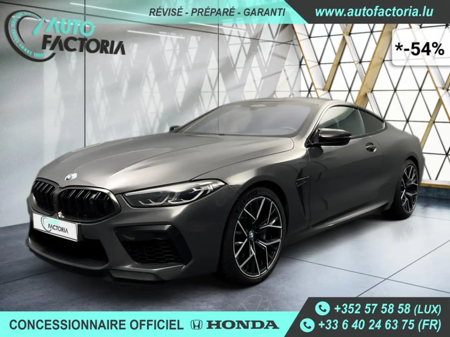 BMW M8 COUPE -54% 4,4I 625CV BVA8 4x4 COMPETITION+OPTS Šedá - 1