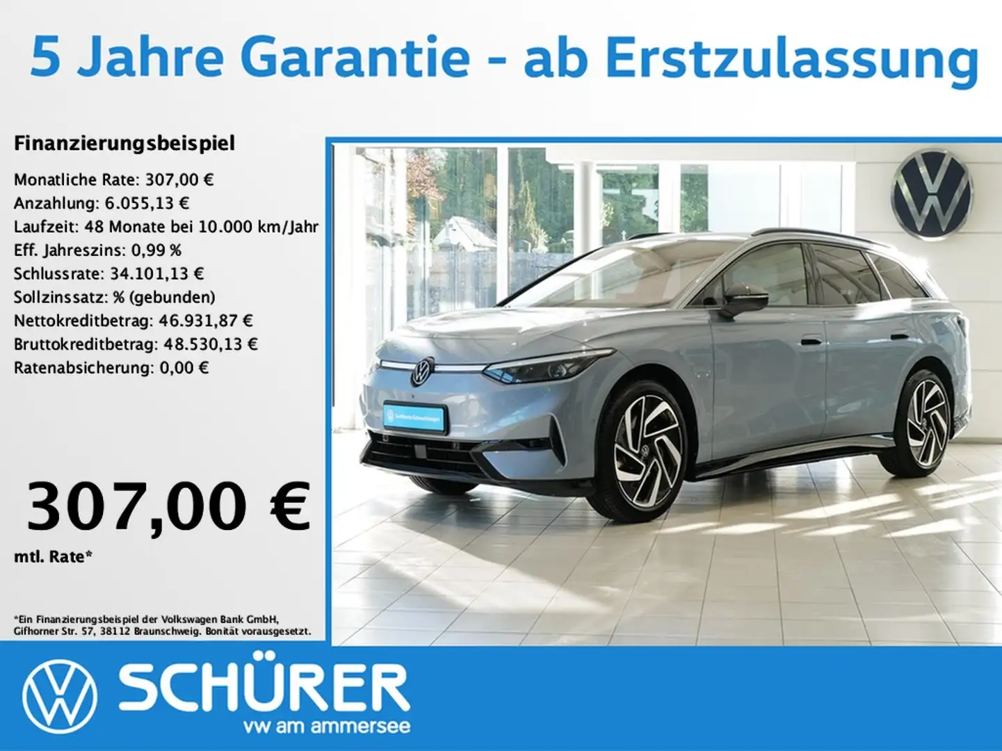 Volkswagen ID.7 Tourer Pro AHK Wärmepumpe HuD Hkardon SitzKlima Blauw - 1
