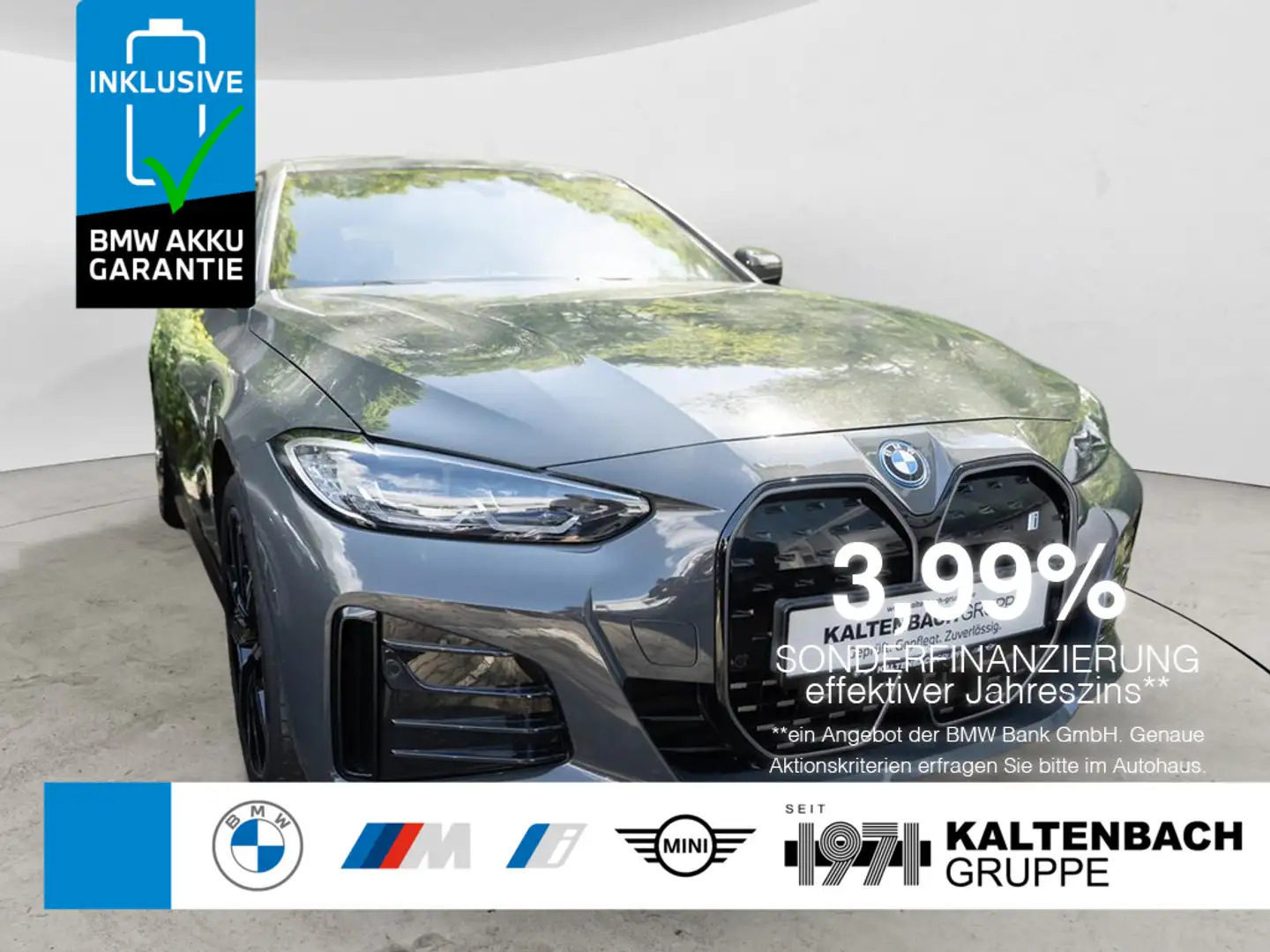 BMW i4 eDrive 40 Gran Coupe M-Sport AHK HUD LED Grau - 1