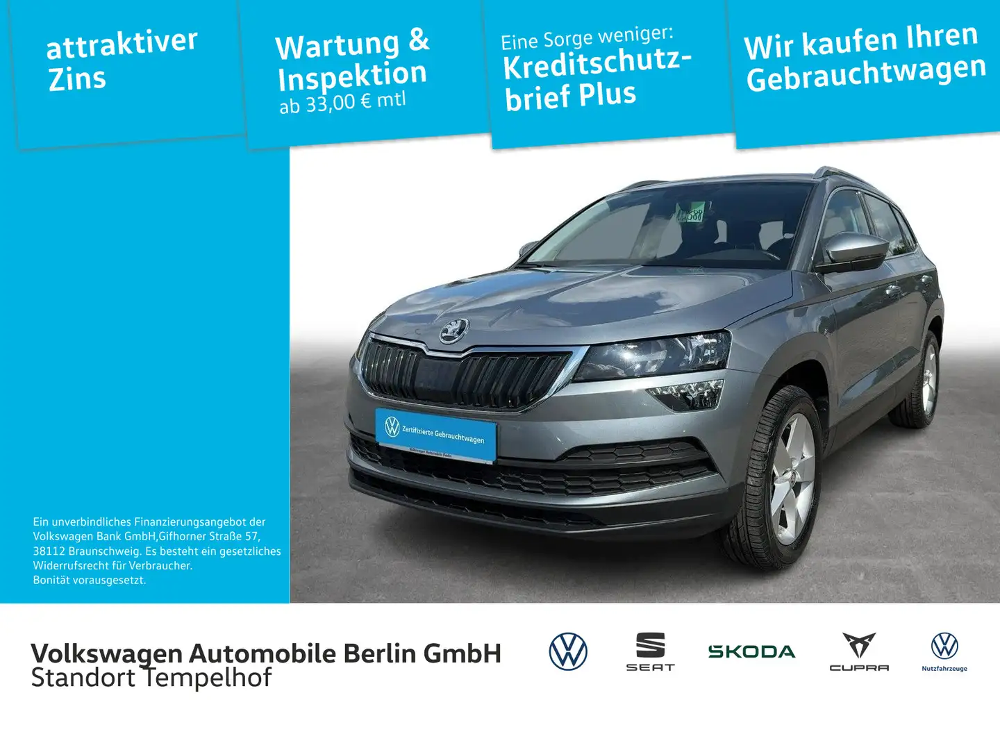 Skoda Karoq 1.0TSI Ambition PDC App-Connect LED Gris - 1
