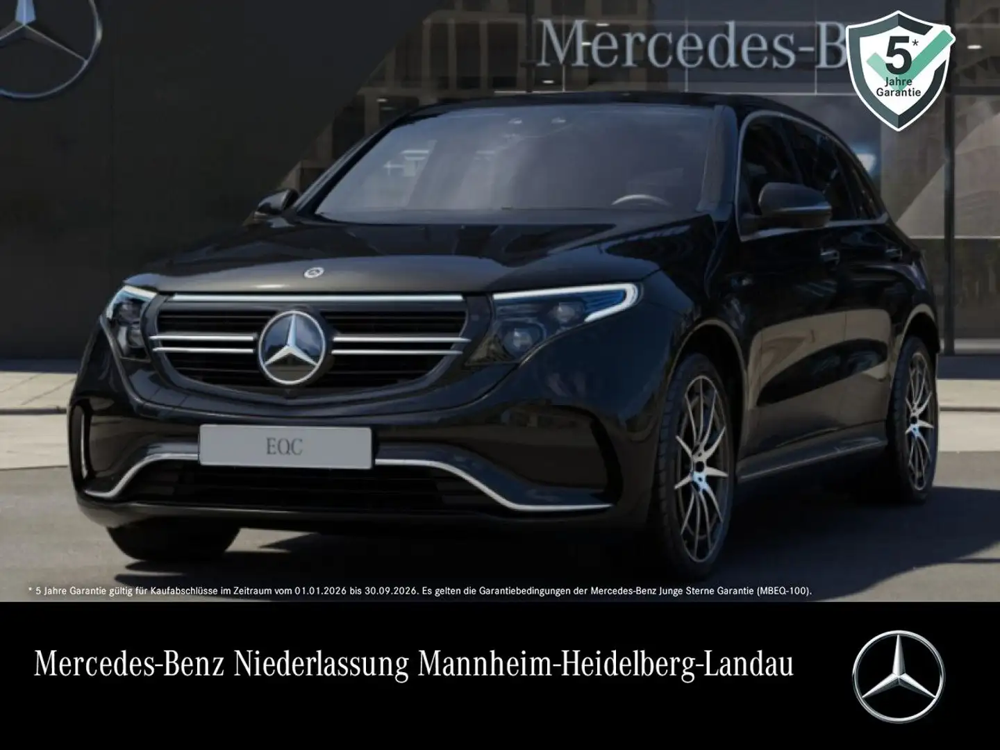 Mercedes-Benz EQC 400 4M AMG+360+MULTIBEAM+FAHRASS+KEYLESS Schwarz - 1