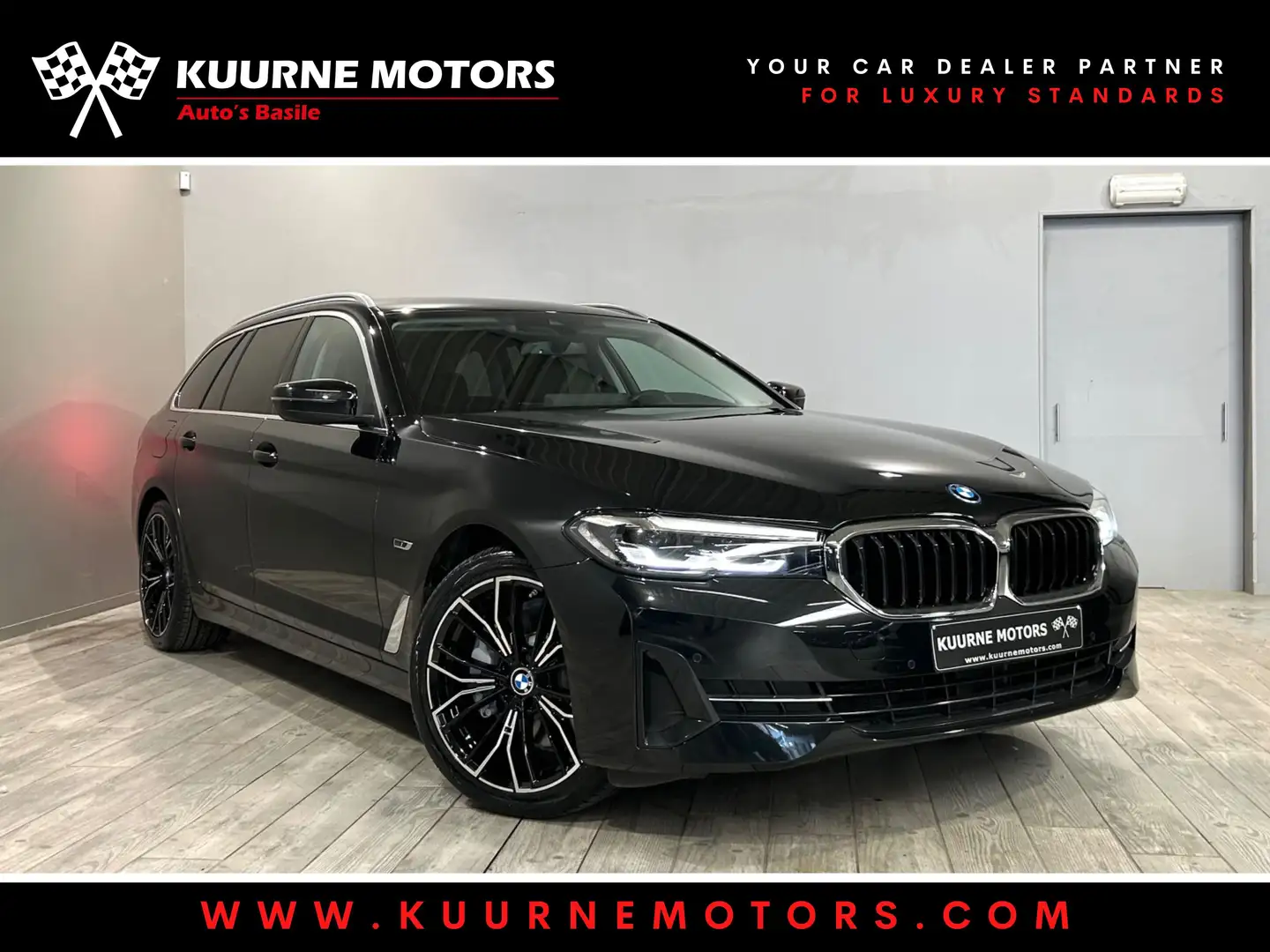 BMW 530 e Touring Alu19"/SportZet/Leder/Cam *2j garantie* Zwart - 1