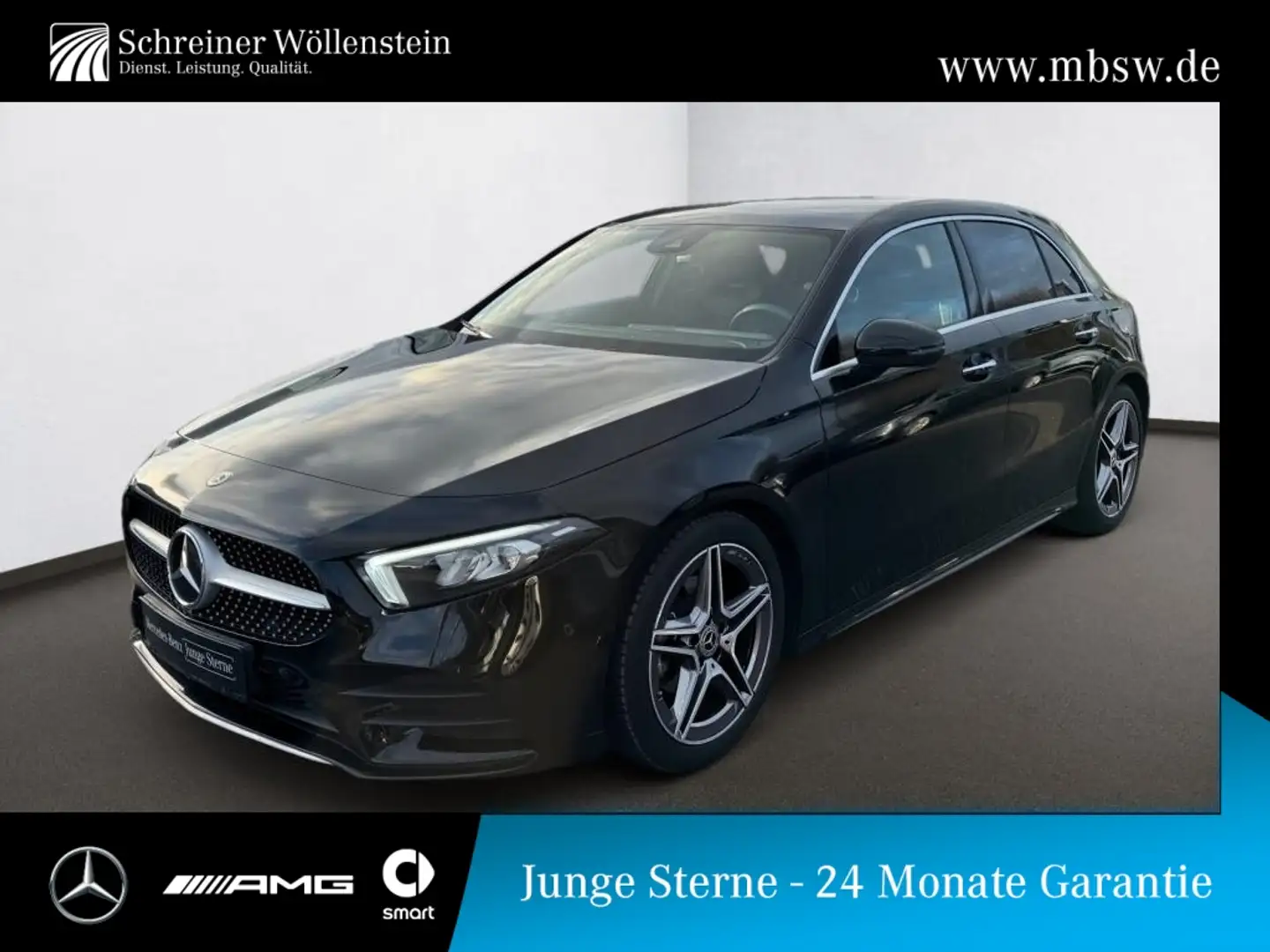 Mercedes-Benz A 160 AMG*KeylessGo*LED*MBUX*RKam*CarPlay*Ambi* Schwarz - 1
