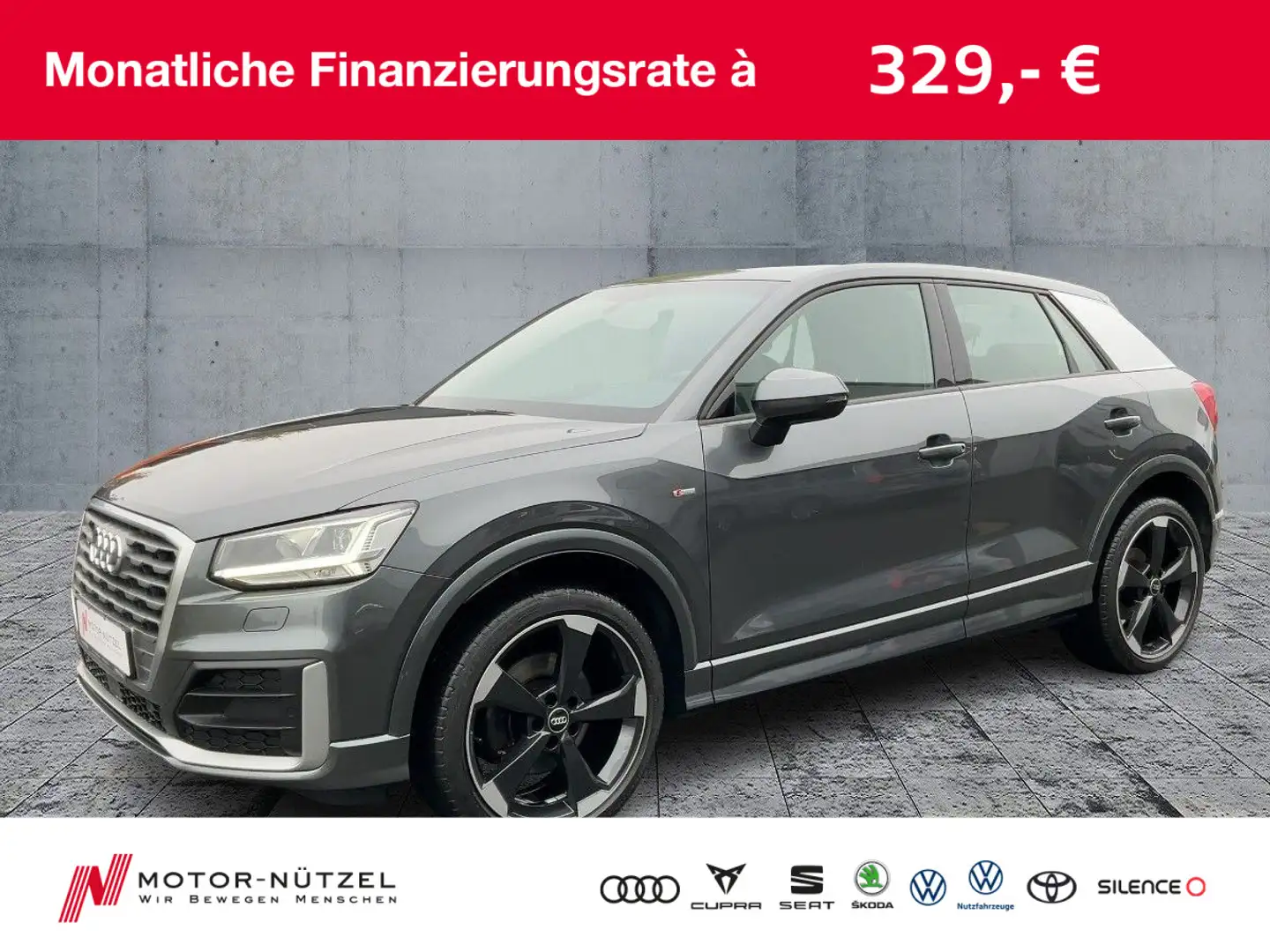 Audi Q2 35 TDI QU S-TR S-LINE LED+NAVI+RFK+GRA+AHK+19 Grau - 1