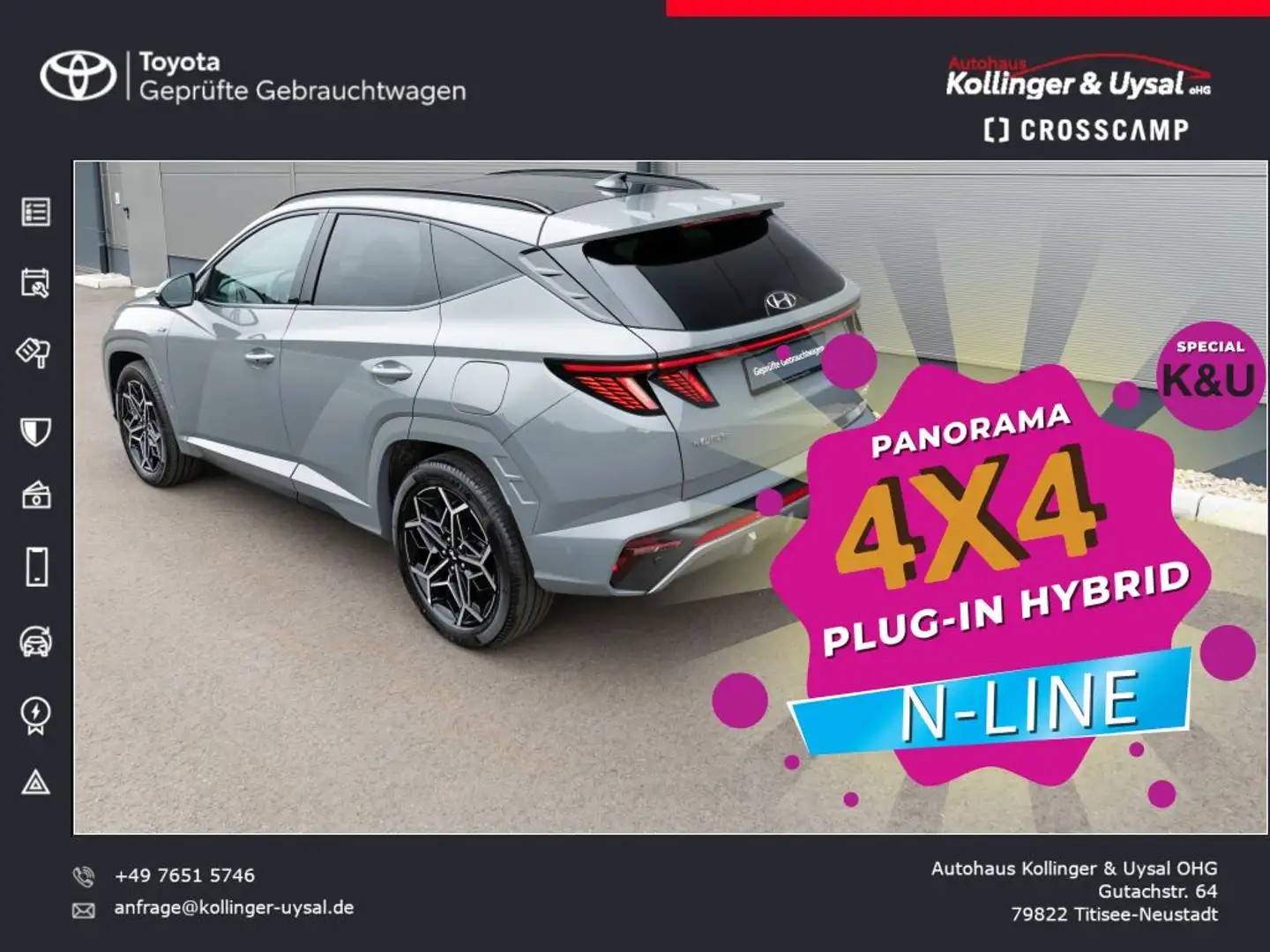 Hyundai TUCSON 1.6 Plug-in-Hybrid 4WD | N Line | Pano Grau - 1
