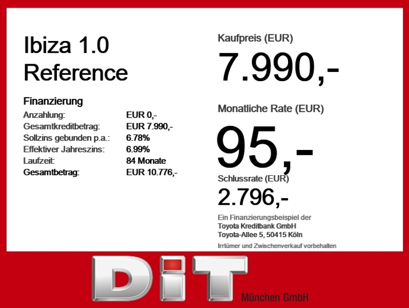 SEAT Ibiza 1.0 Reference