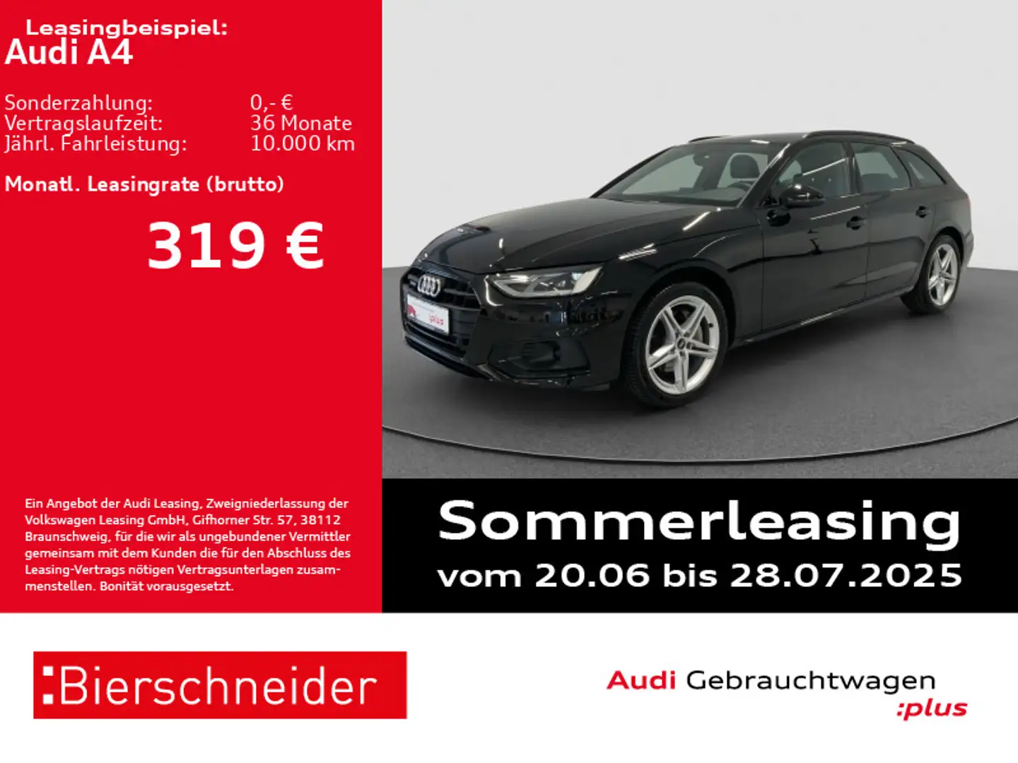 Audi A4 Av 40 TDI qu advanced Black 18 LEDER ACC CAM 5J.GA Schwarz - 2