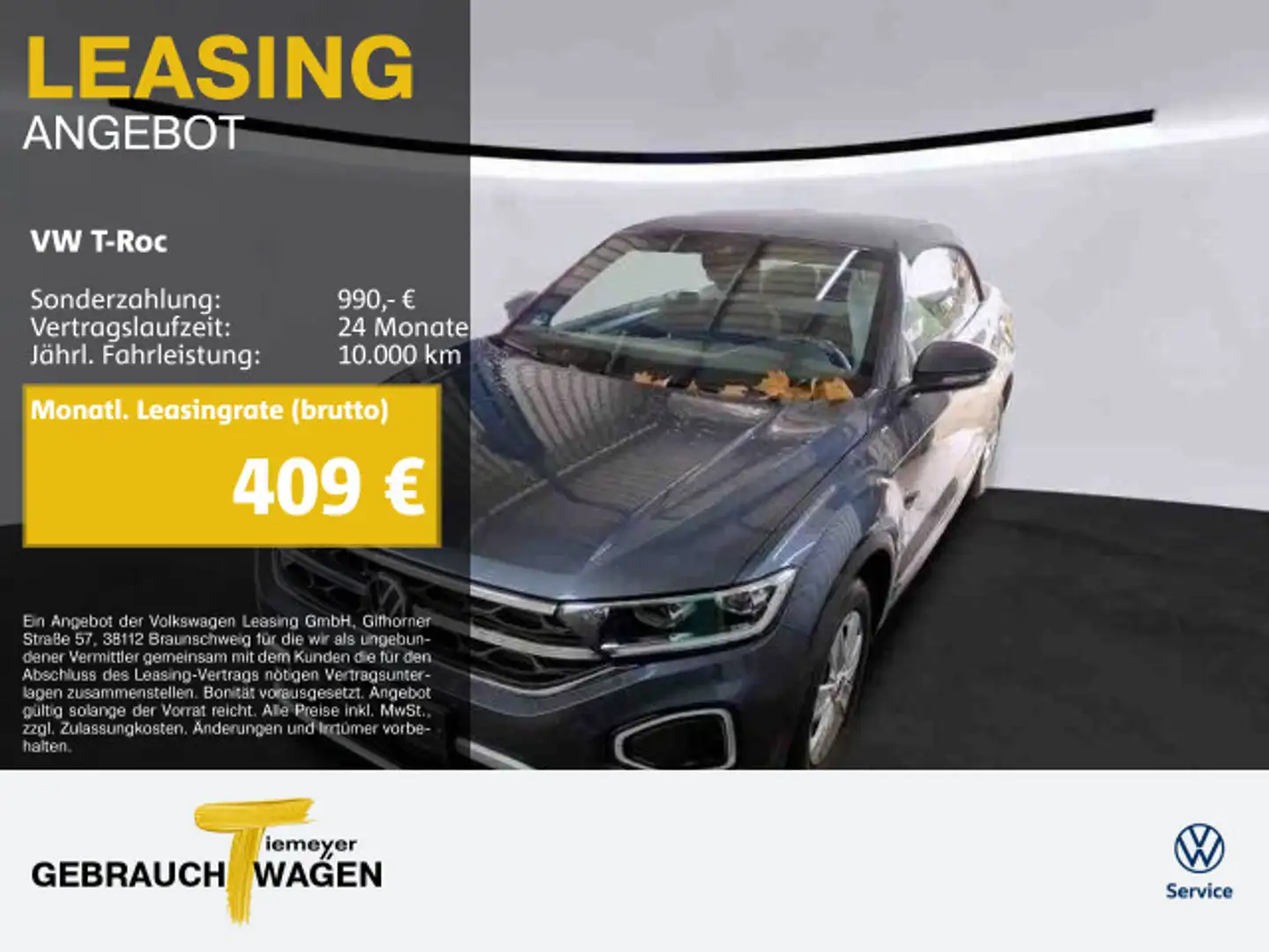 Volkswagen T-Roc Cabrio 1.5 TSI STYLE SPORTPAKET AHK KAMERA Grau - 1