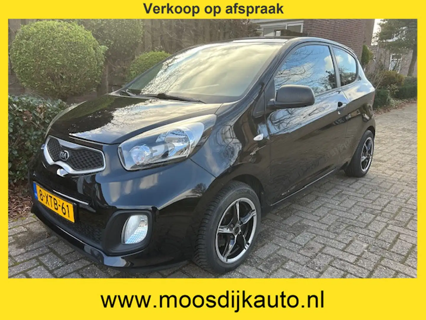 Kia Picanto 1.0 CVVT BusinessLine Airco/ Orig NL auto/ met NAP Zwart - 1