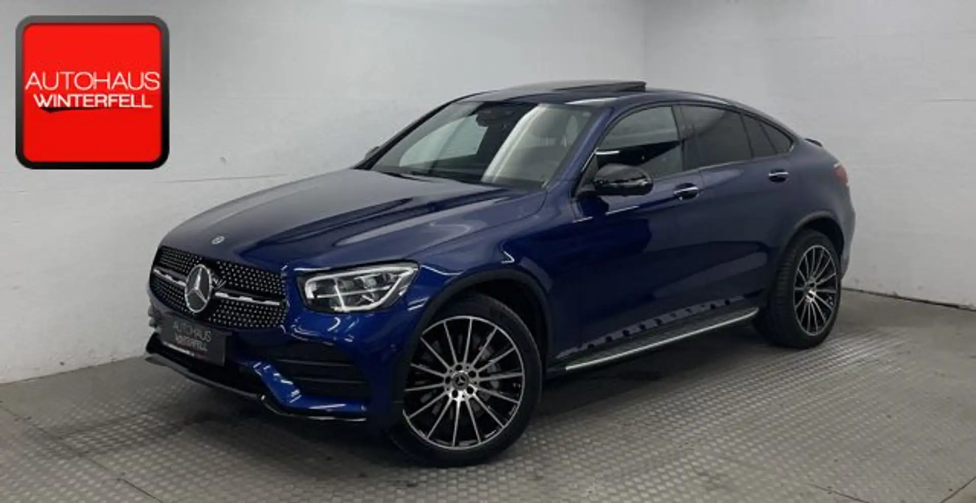Mercedes-Benz GLC 220 d 4M Coupe AMG NIGHT SCHIEBEDACH+AHK+HUD Bleu - 1