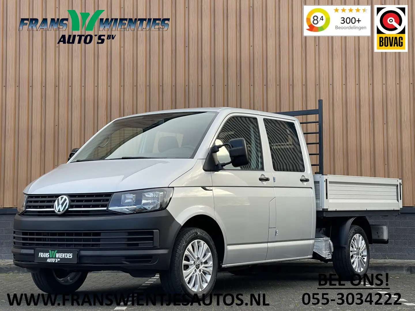 Volkswagen Transporter 2.0 TDI L2H1 DC | Marge! | Pick-up! | 6 Pers. | Tr Argent - 1