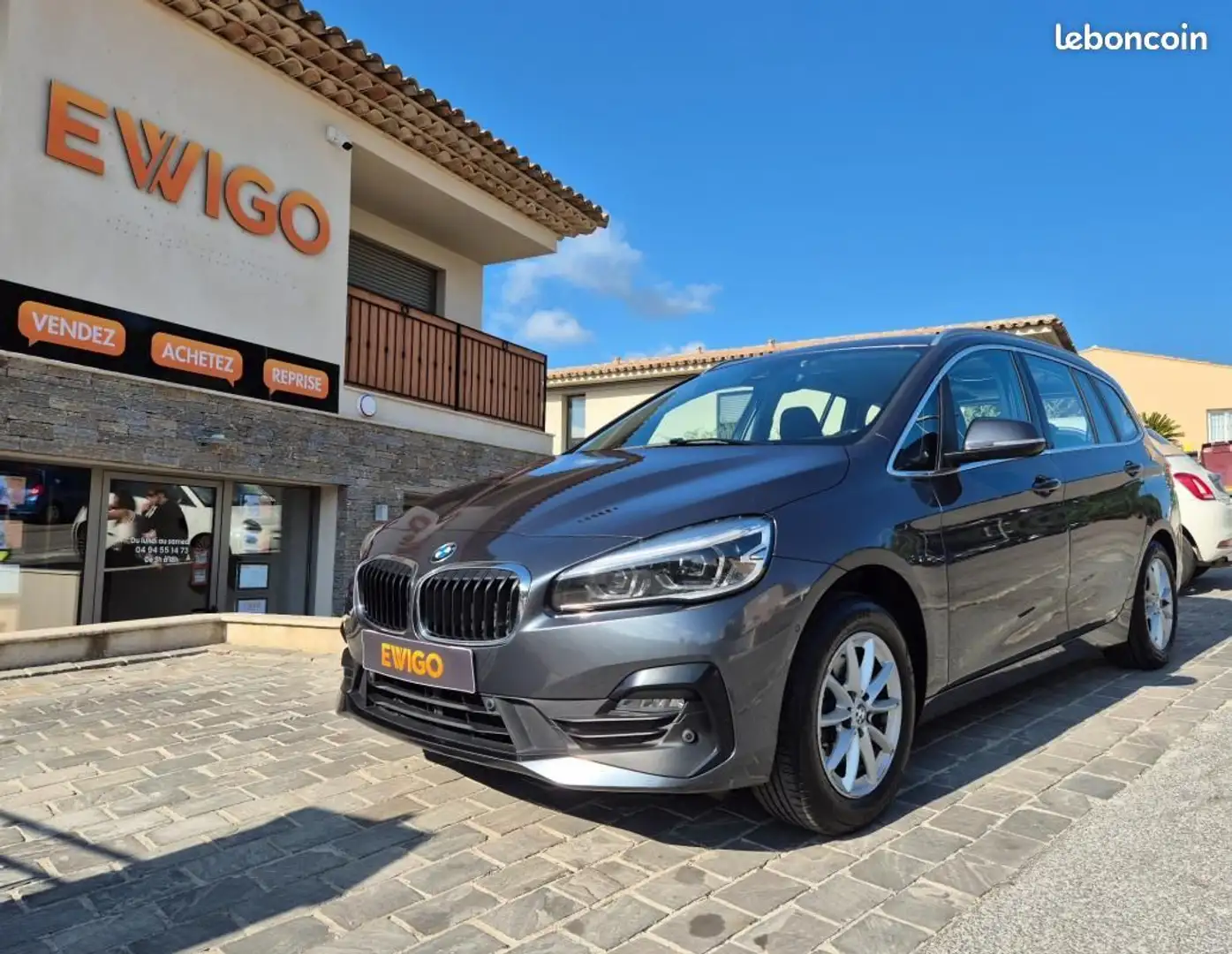 BMW 216 Serie 1.5 216 D 115ch 7 PLACES BVA DESIGN TVA RECUP (12491.66 HT) 1ère main ... Gris - 1