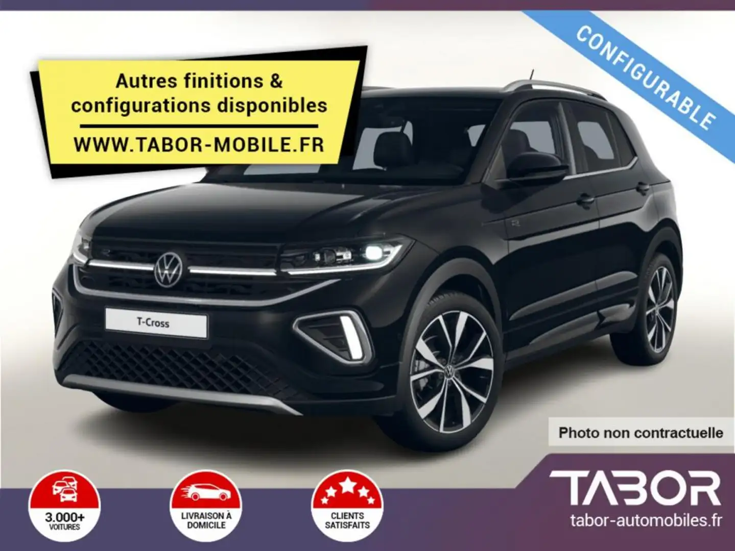 Volkswagen T-Cross 1.5 TSI 150 DSG R-Line LED Jaune - 1