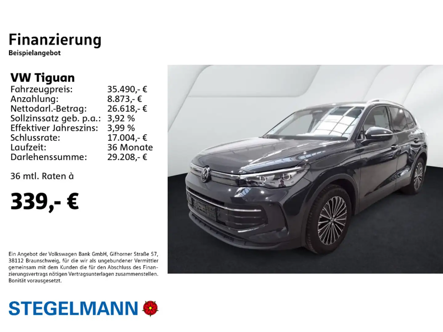 Volkswagen Tiguan 1.5 eTSI DSG Facelift Life *AHK*Kamera*LE Gris - 2