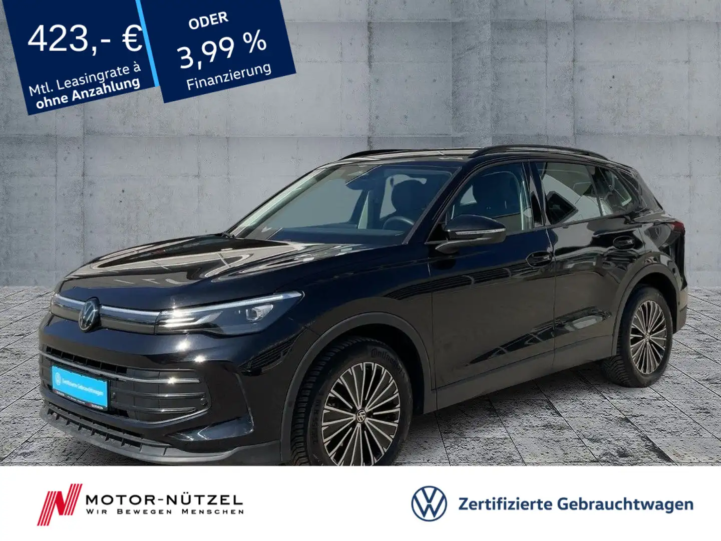 Volkswagen Tiguan 1.5 eTSI DSG LIFE 5JG+LED+NAVI+AHK+ACC+18 Schwarz - 1