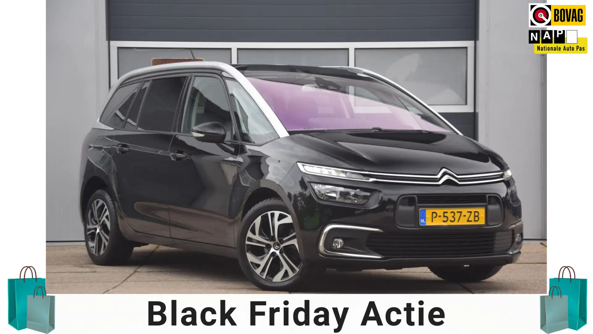 Citroen Grand C4 SpaceTourer 1.2 PureTech Business 7P/VERWARMDE VOORSTOELEN/APP Zwart - 1