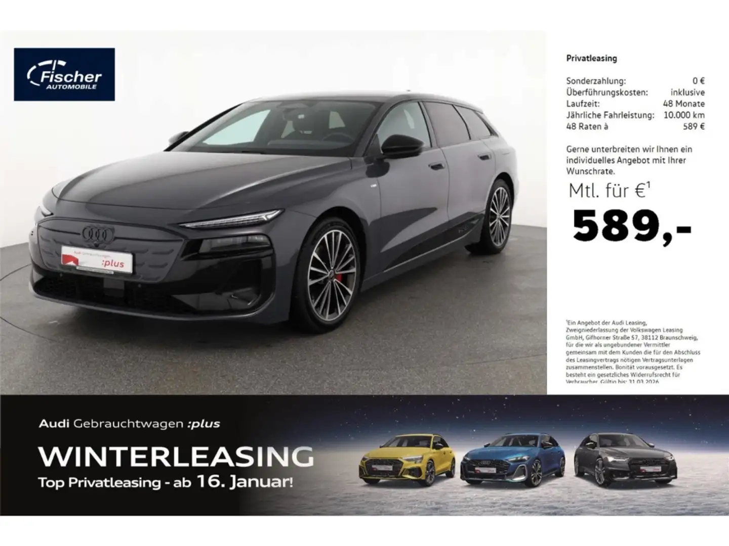 Audi A6 Avant performance S line AHK/Bei.Dis. Grau - 1