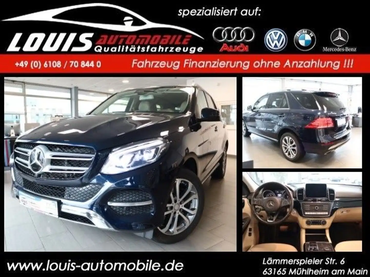 Mercedes-Benz GLE 500 e 4Matic Leder/Navi/MB-Service/LM Bleu - 1