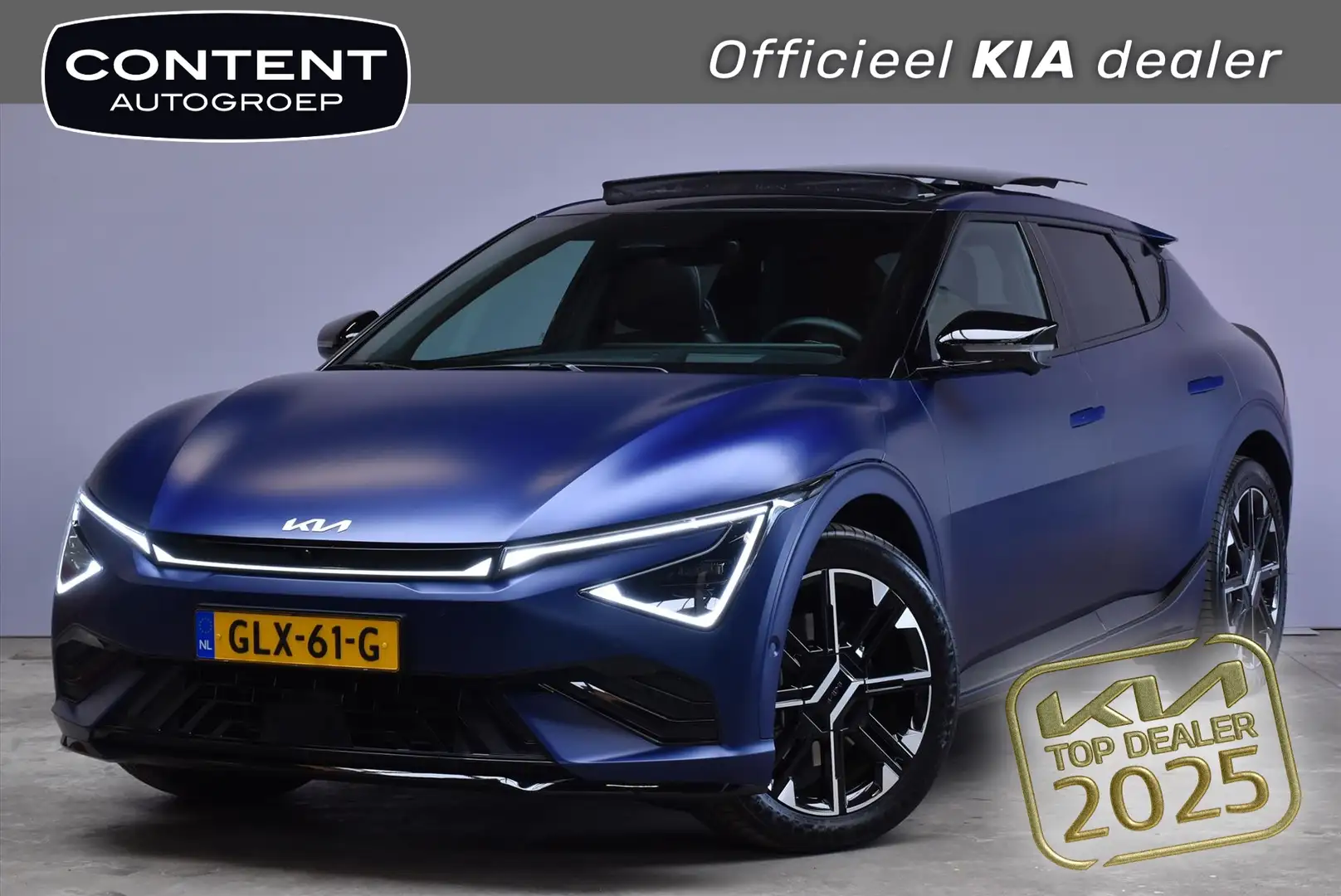 Kia EV6 84kWh 229pk RWD GT-Line PANO | GLASS COATING Blauw - 1