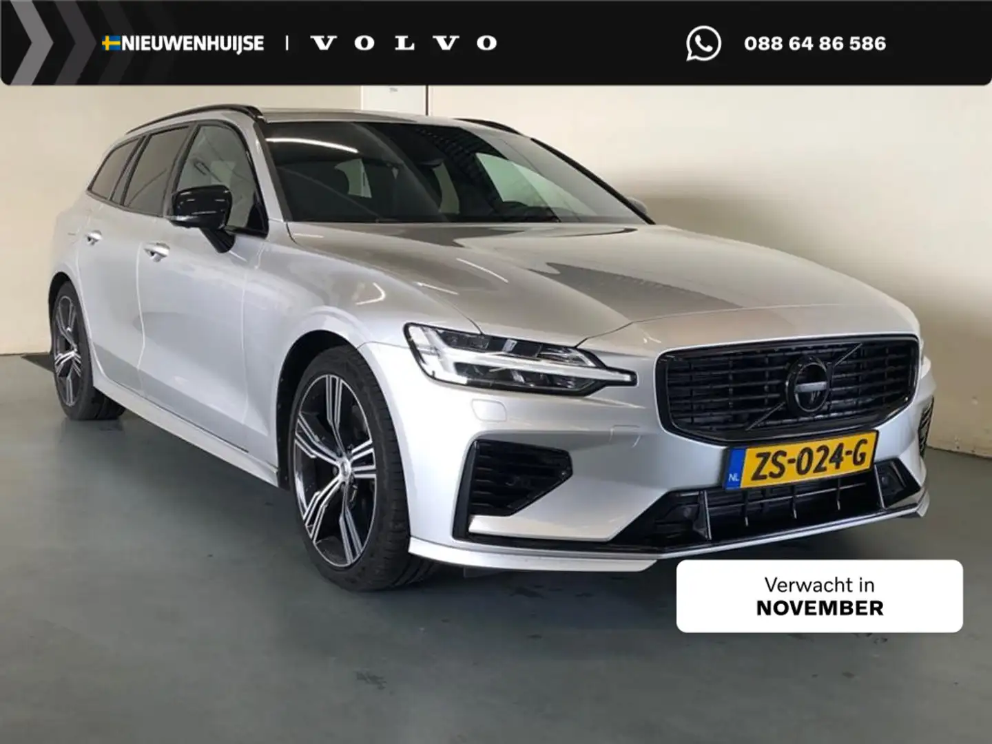 Volvo V60 2.0 T8 Twin Engine AWD R-Design | Adaptieve Cruise Gris - 1