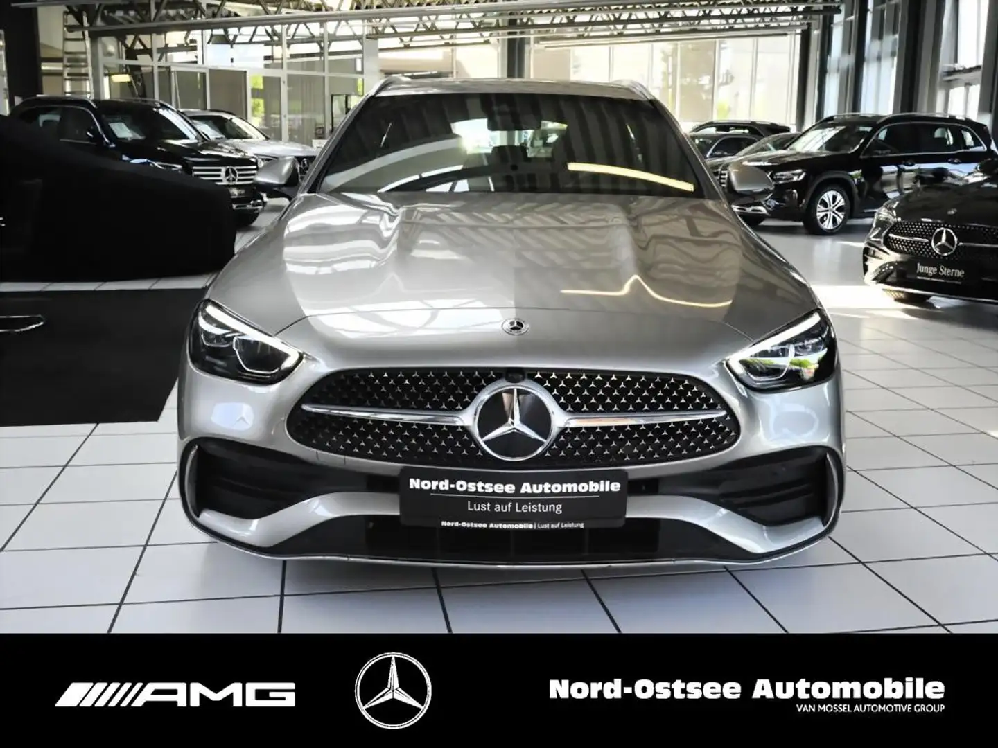 Mercedes-Benz C 220 d T AMG ADV. LED AHK 9G 360° KAMERA SITZHZ Argento - 2