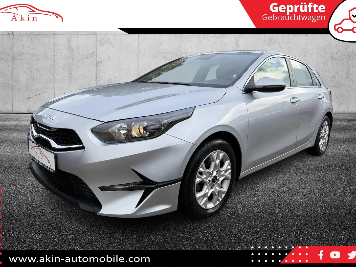 Kia Ceed / cee'd CEED/LED/LEDER/NAVI/PDC/ACC/TEMP./ Silber - 1