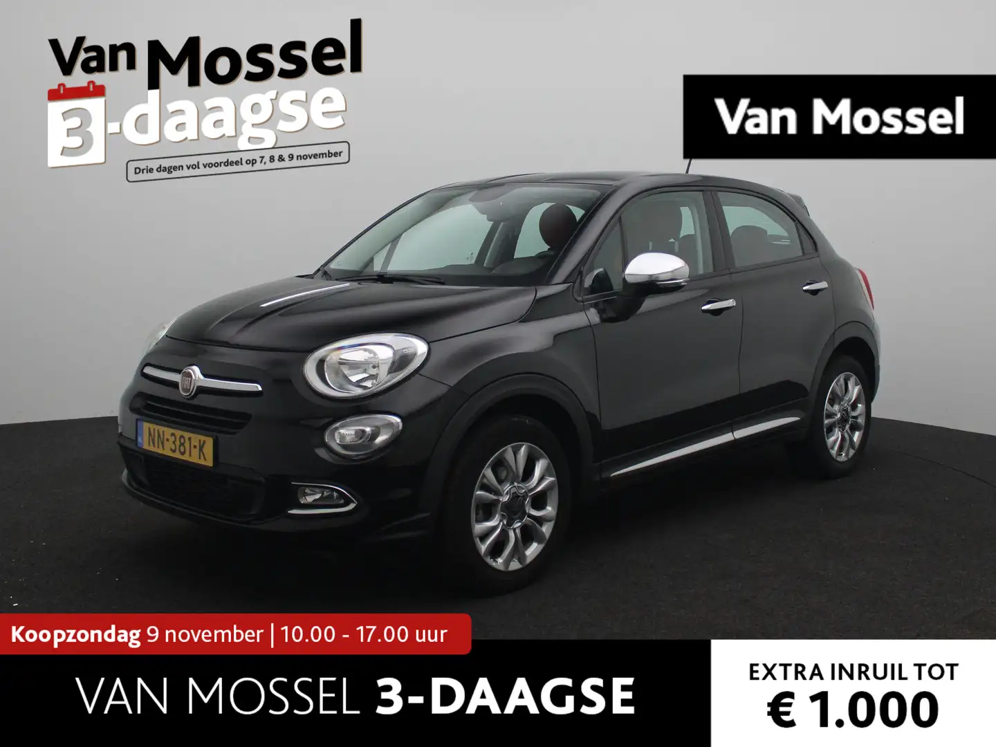 Fiat 500X 1.4 Turbo MultiAir PopStar | Navigatie | Airco | C Zwart - 1