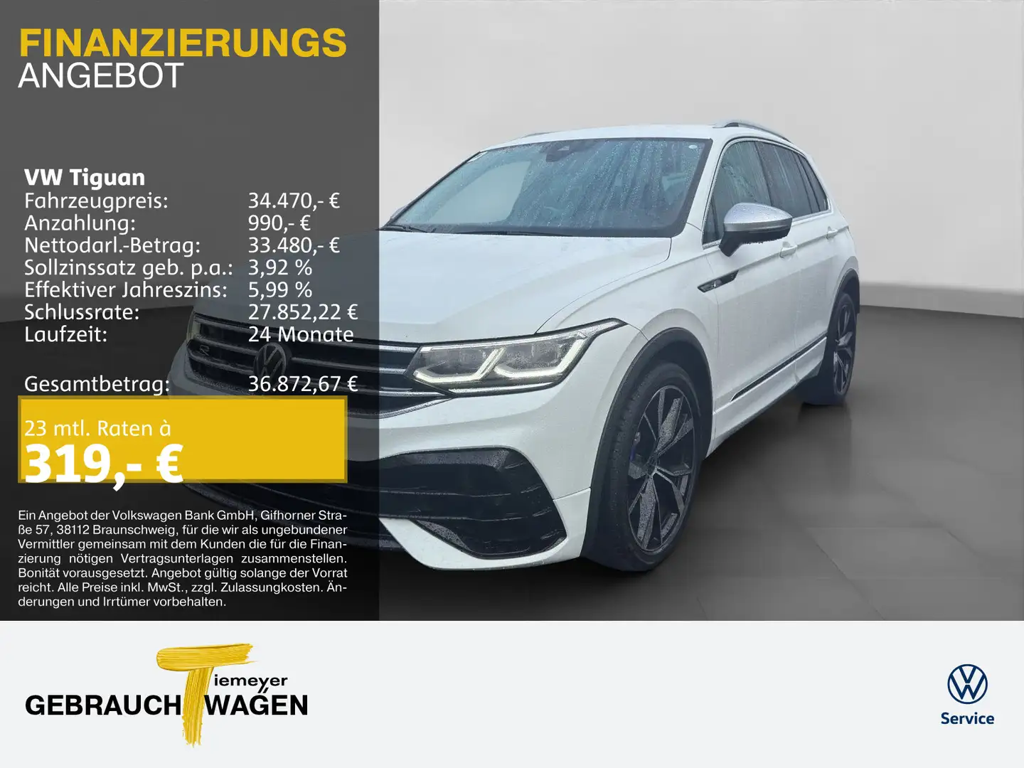 Volkswagen Tiguan R LM20 IQ.LIGHT NAVI ACC PDC+ Weiß - 1