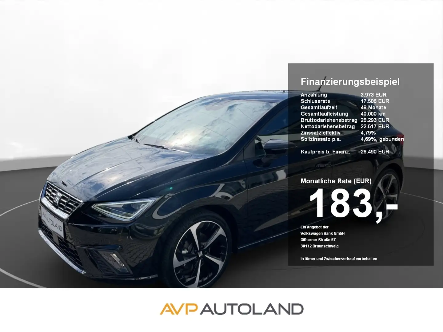 SEAT Ibiza 1.0 TSI DSG FR Black Edition | ACC | LED | SITZHZG Schwarz - 1