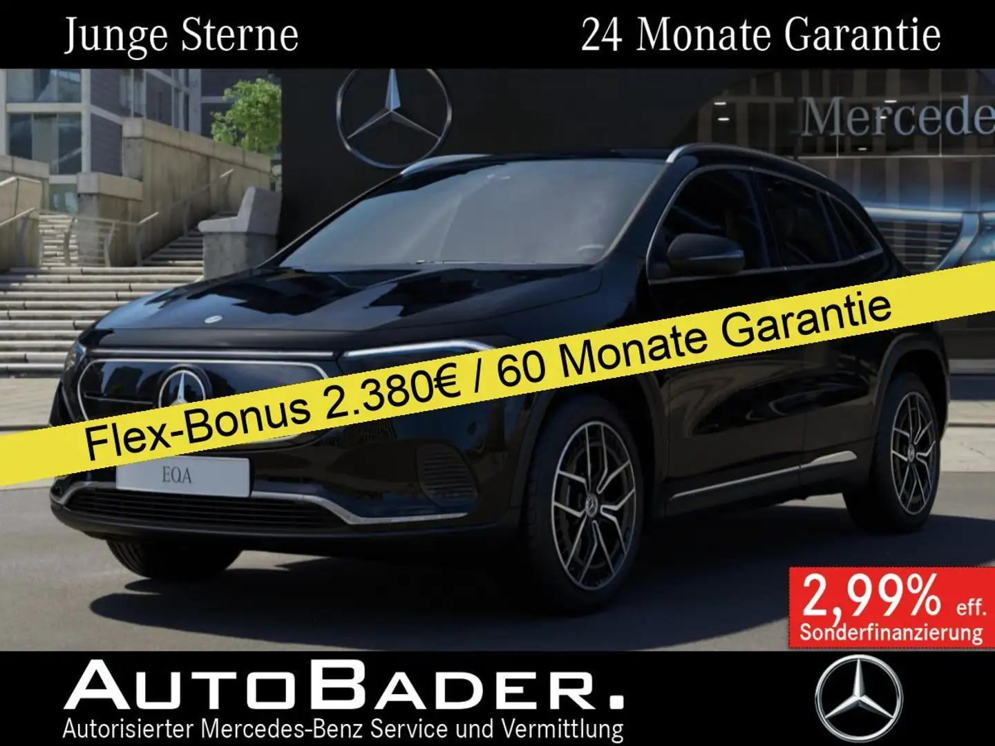 Mercedes-Benz EQA 300 EQA 300 4M LED KeylGO RFK Spgl-Pkt 19" AMG eHeck Schwarz - 1