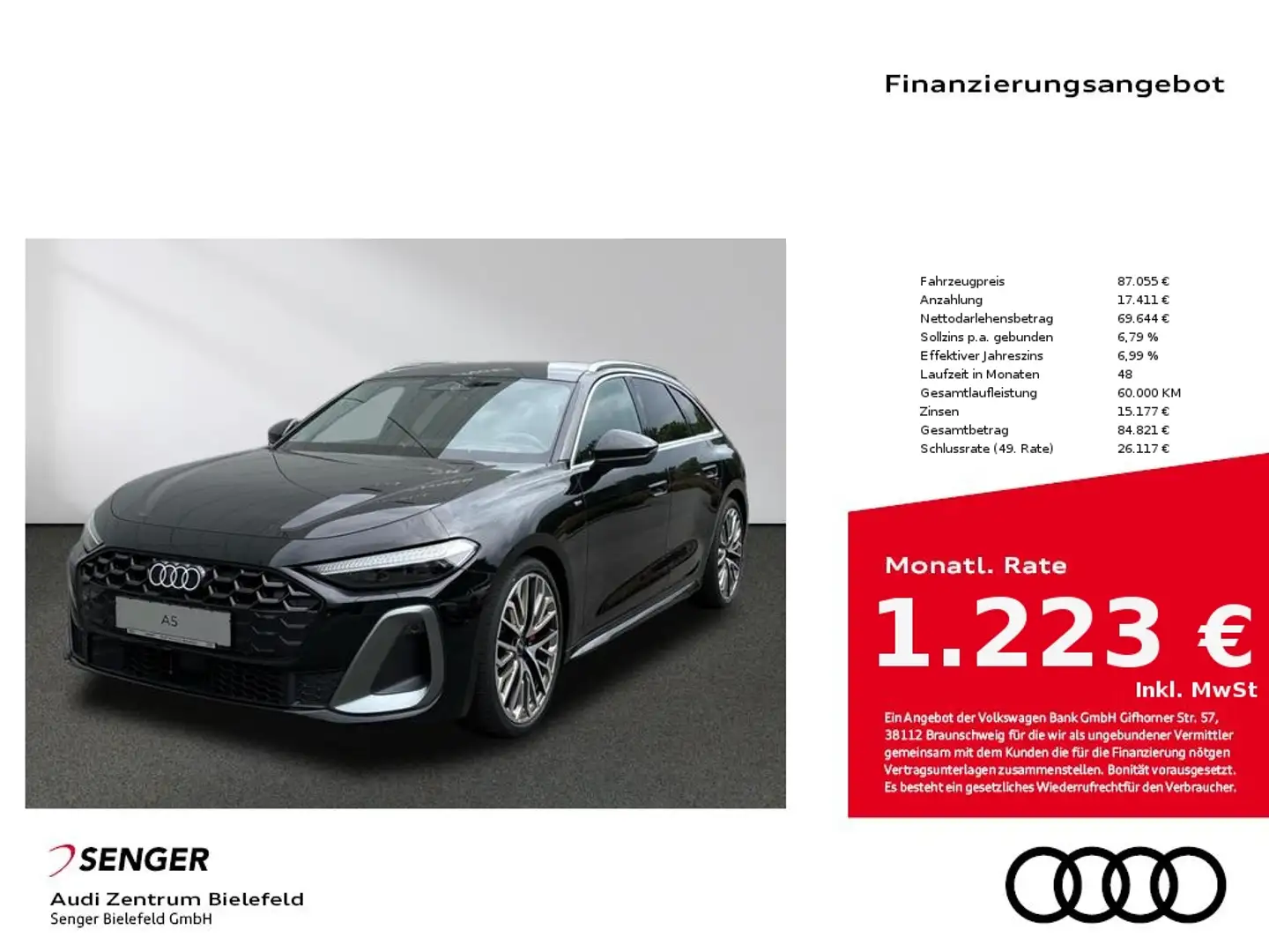 Audi A5 Avant TDI quattro Panorama Bang & Olufsen LED Schwarz - 1