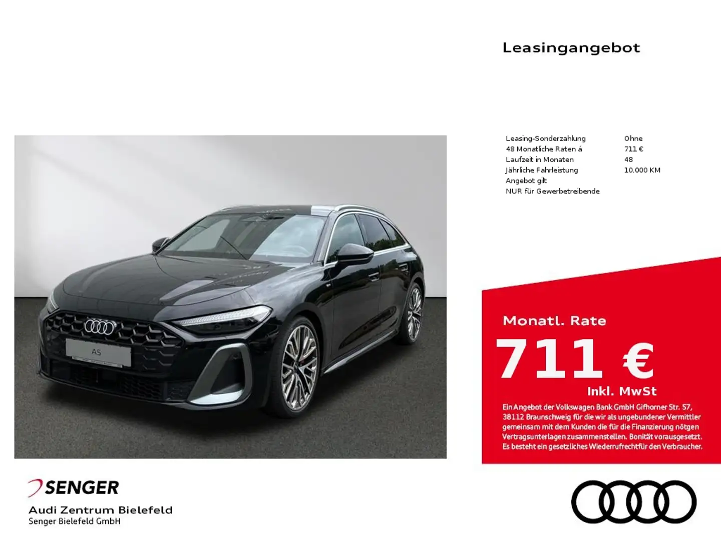 Audi A5 Avant TDI quattro Panorama Bang & Olufsen LED Schwarz - 1