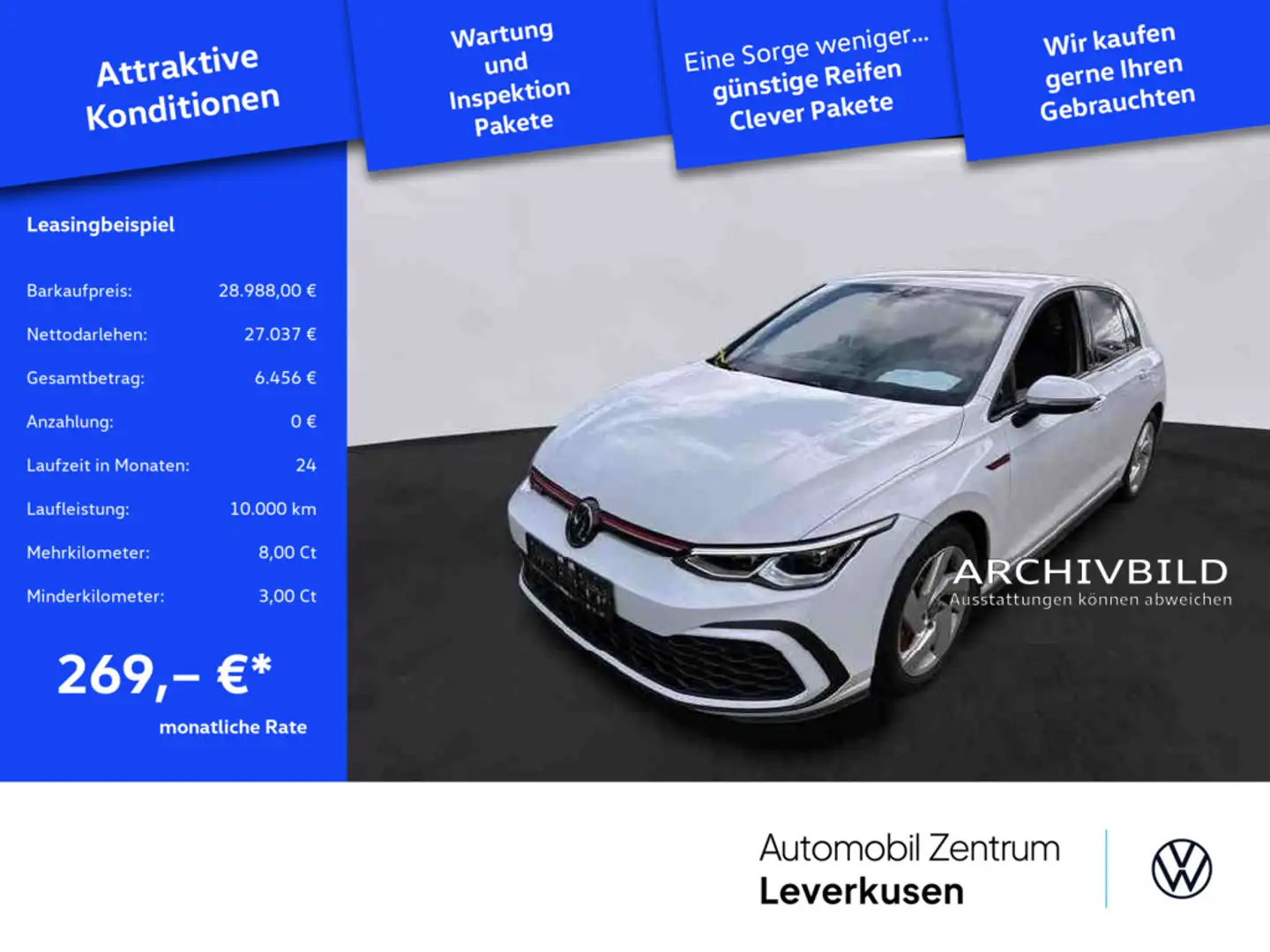 Volkswagen Golf VIII GTI DSG CARPLAY LED VIRT SHZ PDC KAM Schwarz - 1