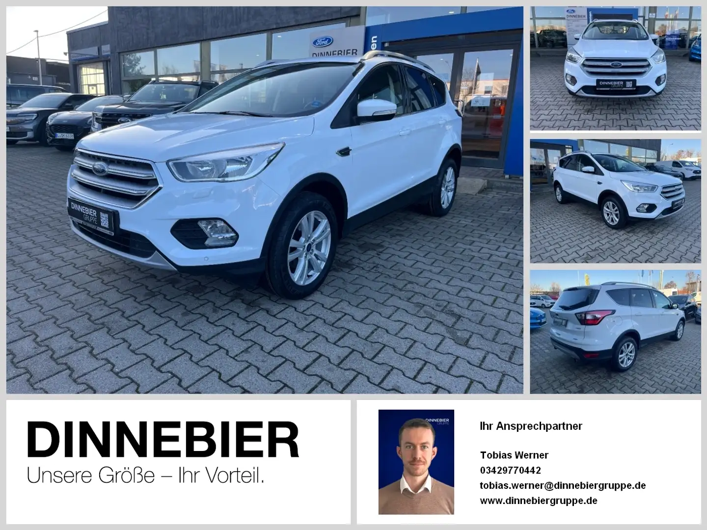 Ford Kuga Trend 1.5 Winterpaket+Einparkhilfe+Tempomat Blanc - 1