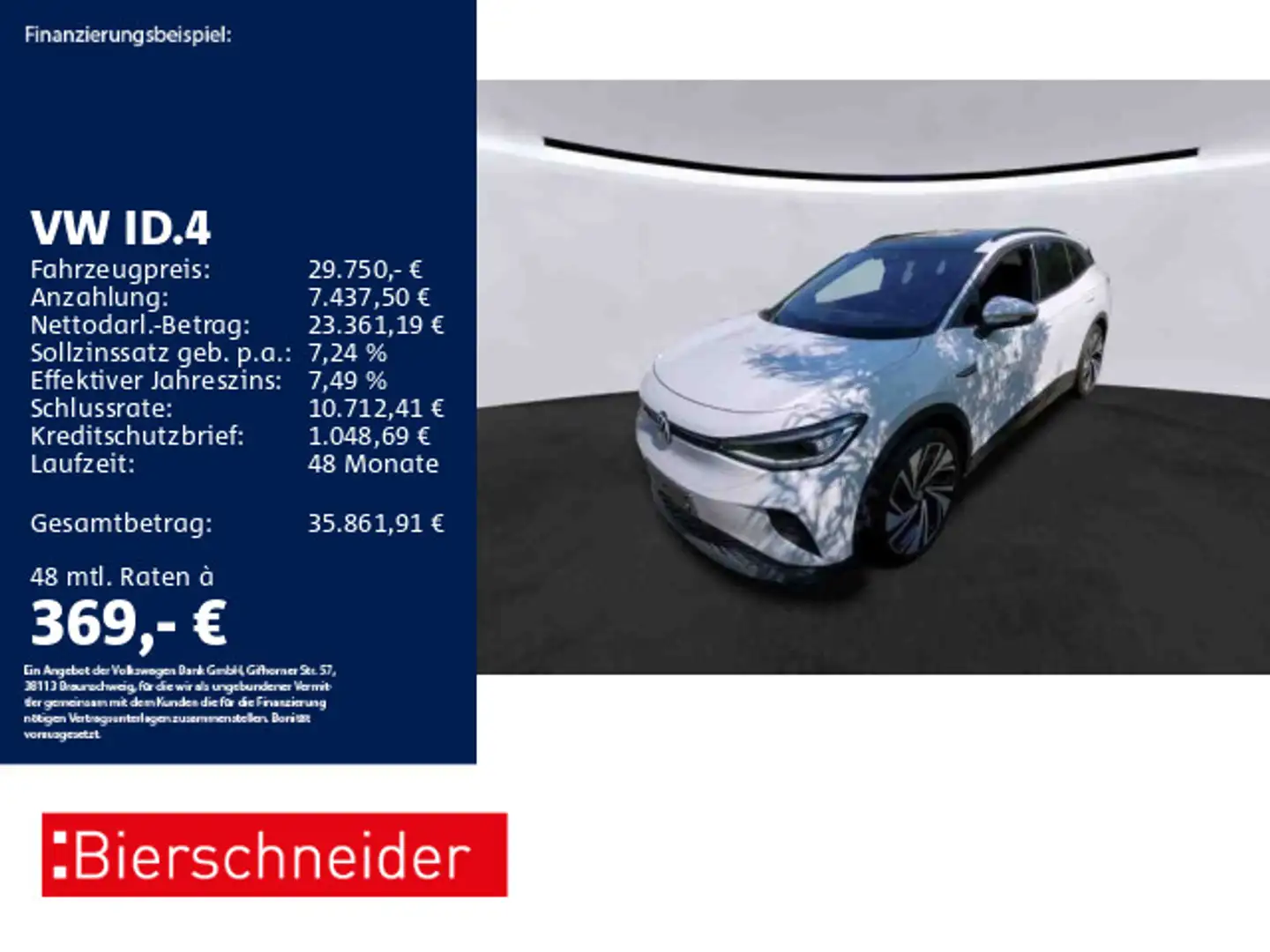 Volkswagen ID.4 Pro Perf Max 21 MATRIX PANO HuD 360 Weiß - 1