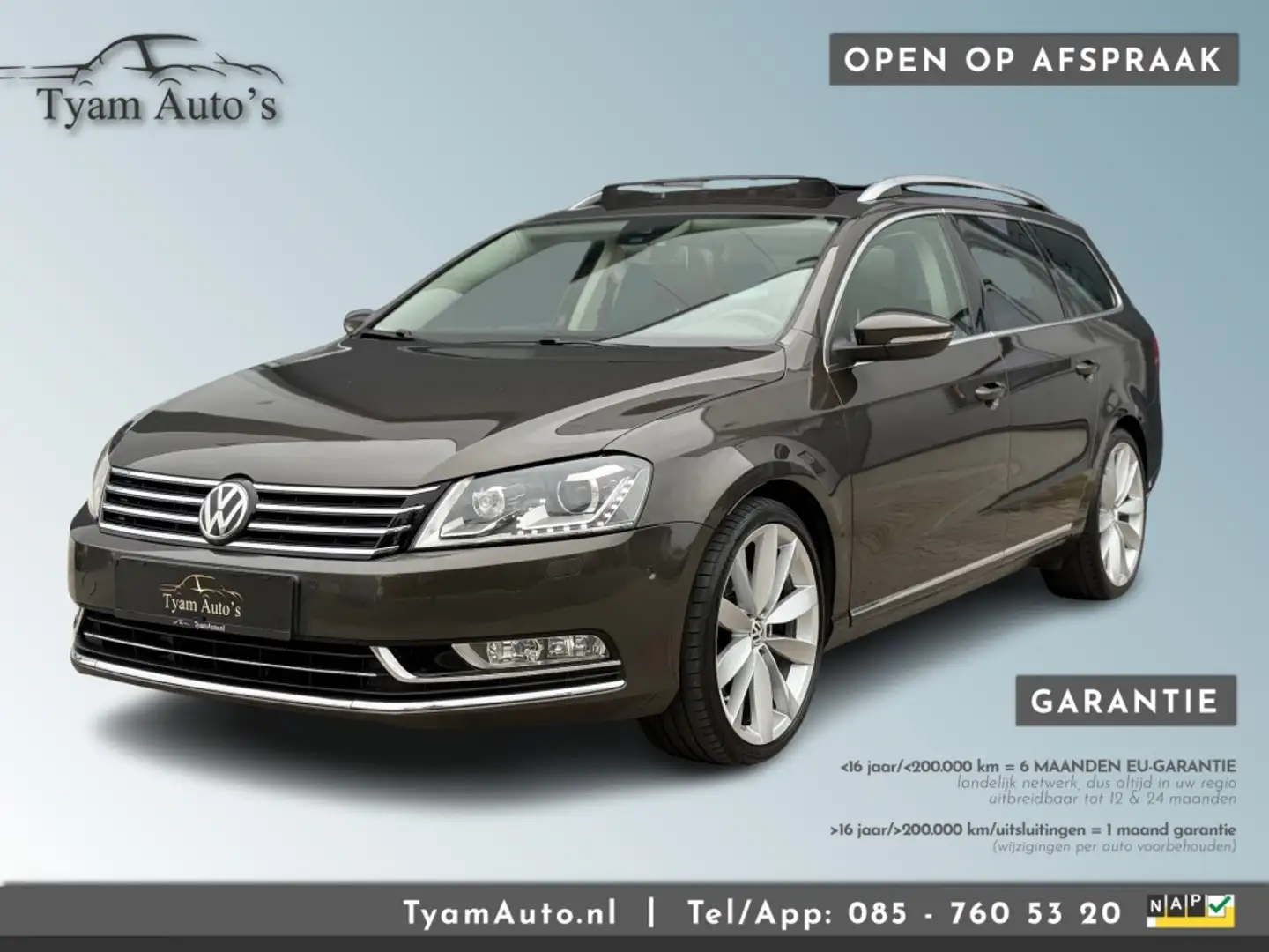 Volkswagen Passat Variant 2.0 HIGHLINE / AIRCO NAVI PANO PDC BT LEER STANDKA Bruin - 1