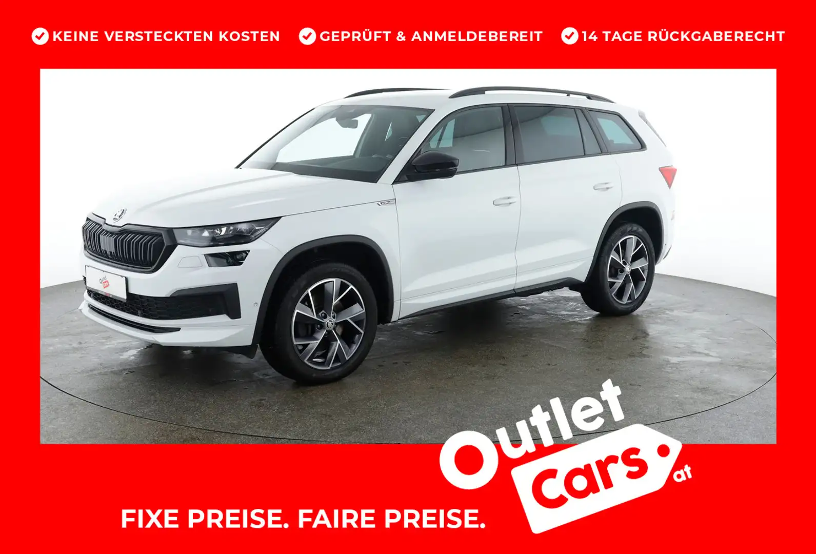 Skoda Kodiaq 4x4 SPORTLINE TDI DSG Weiß - 1