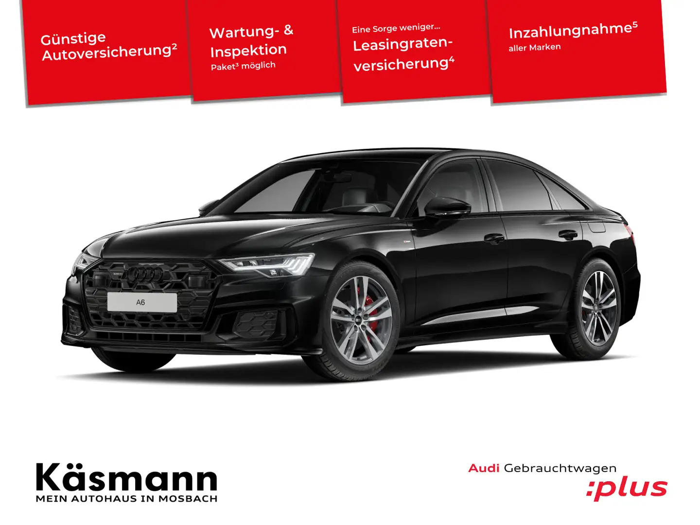 Audi A6 Lim. S line 55TFSIe qu HD-MATRIX HUD 360° PAN Schwarz - 1