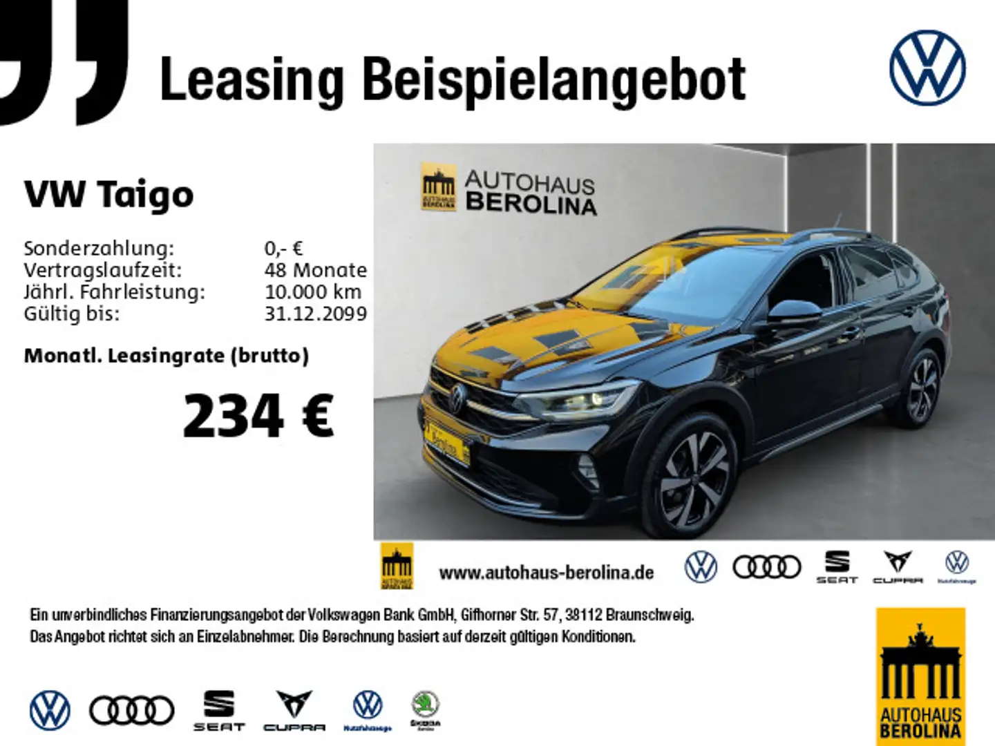 Volkswagen Taigo 1.0 TSI Life DSG *IQ-MATRIX*ACC*R-CAM*SHZ* Schwarz - 1