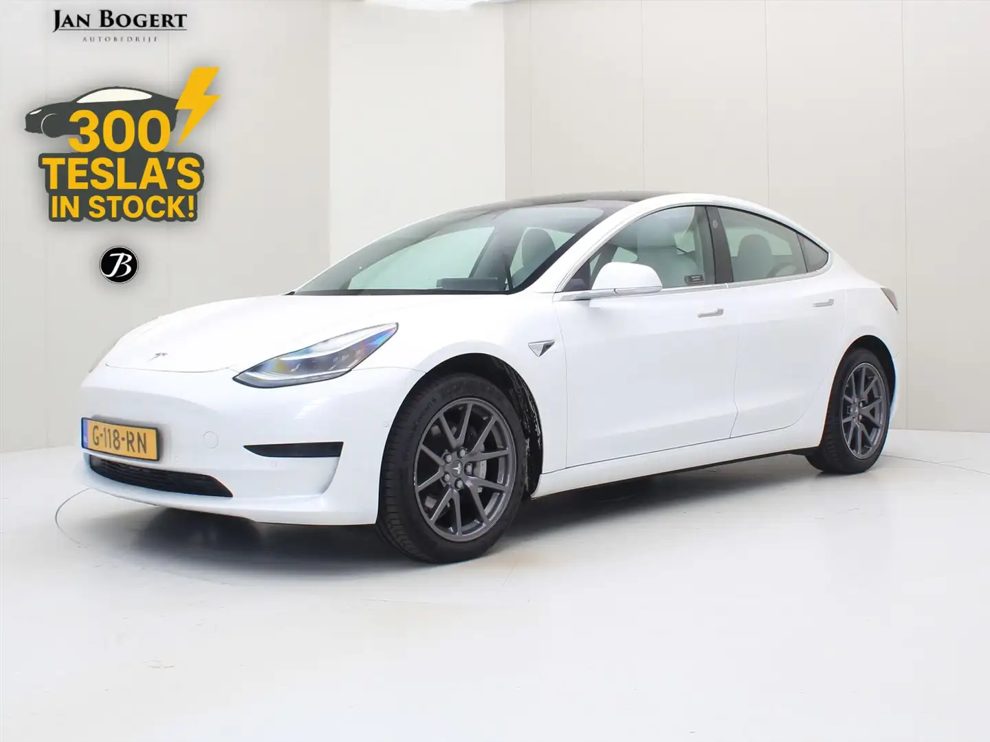 Tesla Model 3 Standard RWD Plus [ FSD+WIT LEDER+60 kWh+PREMIUM A Wit - 1