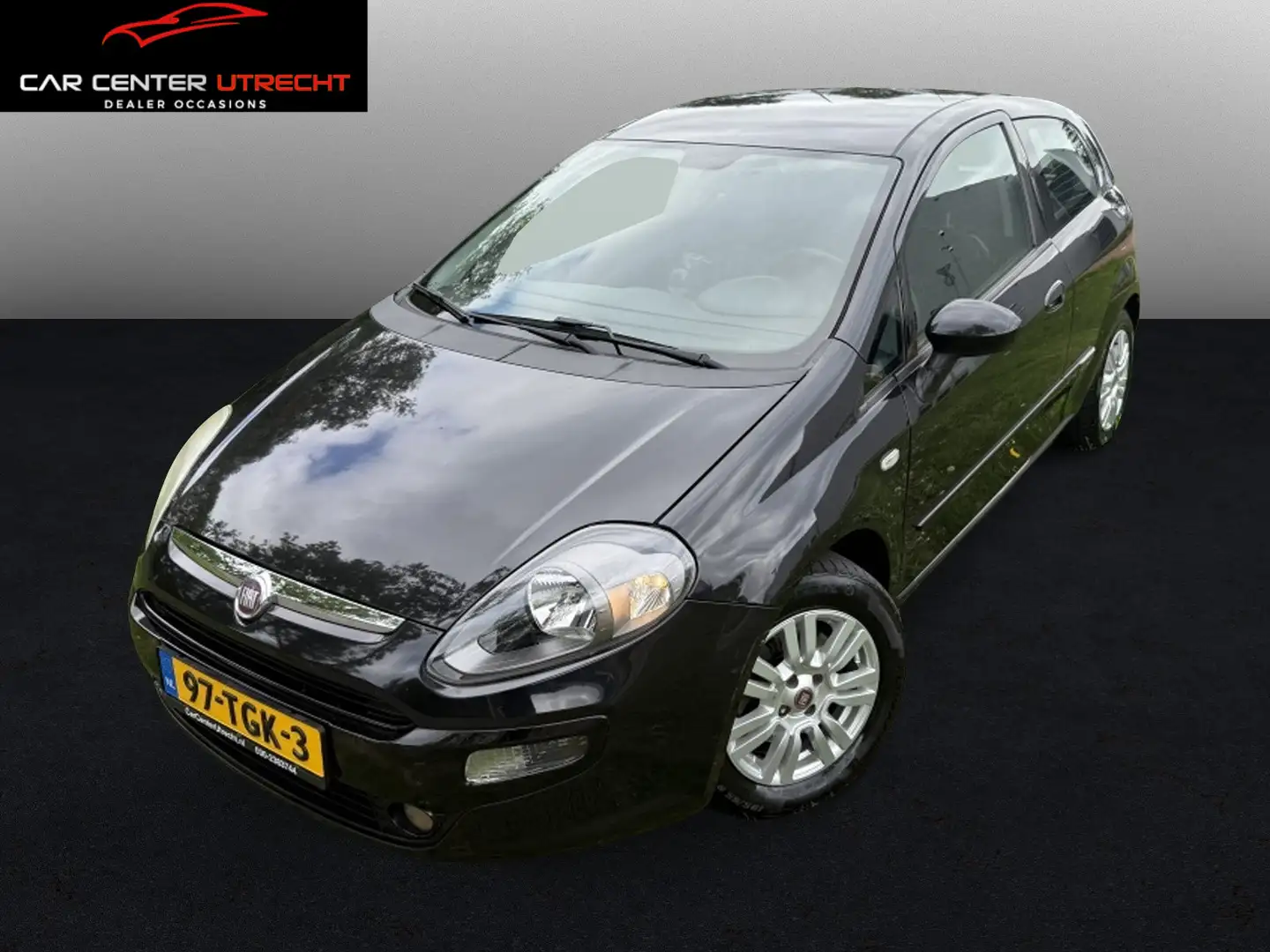 Fiat Punto Evo 1.3 M-Jet Mylife | navi | airco | 3 deurs | Zwart - 1