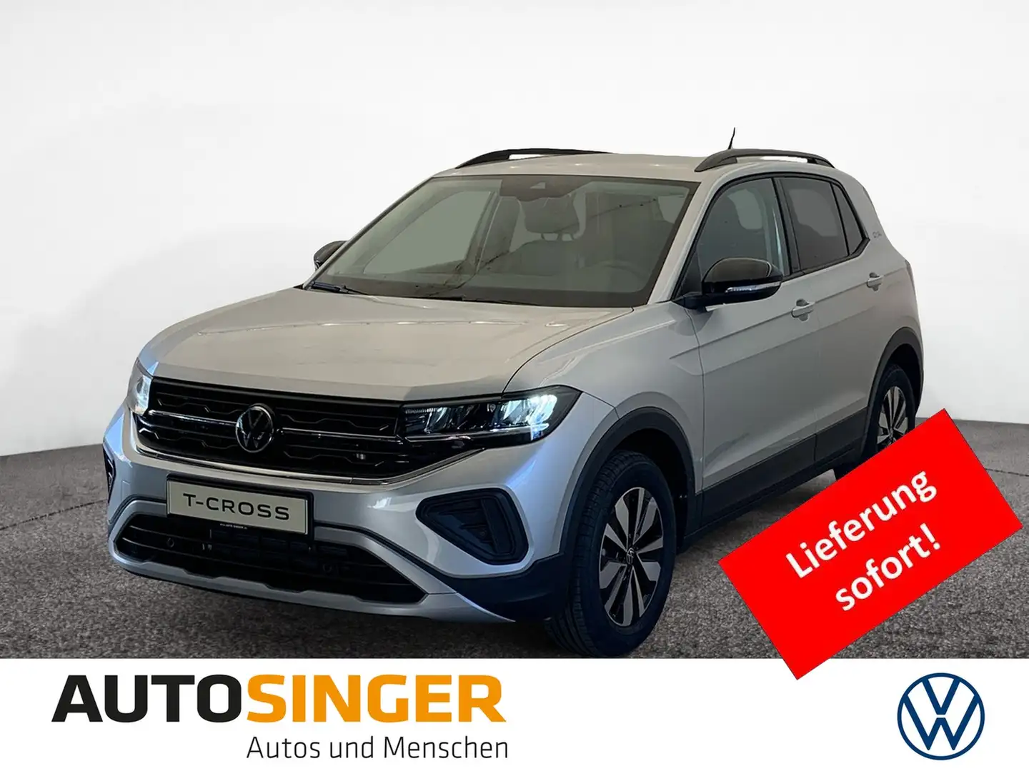 Volkswagen T-Cross GOAL 1.0 TSI DSG AHK*LED*ACC*NAVI*CAM Silber - 1