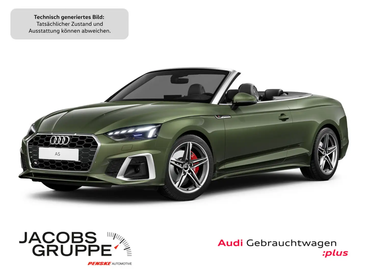 Audi A5 Cabriolet 40 TDI 2x S line AHK/ACC/Matrix/Navi Grün - 1